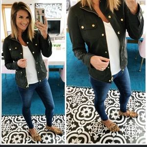 Jcrew Utility Jacket Rain Military Twill Resin